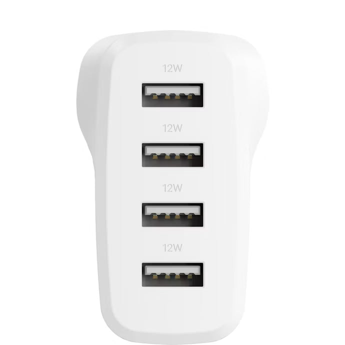 Cygnett PowerPlus 24W Multi Port USB-A Wall Charger White