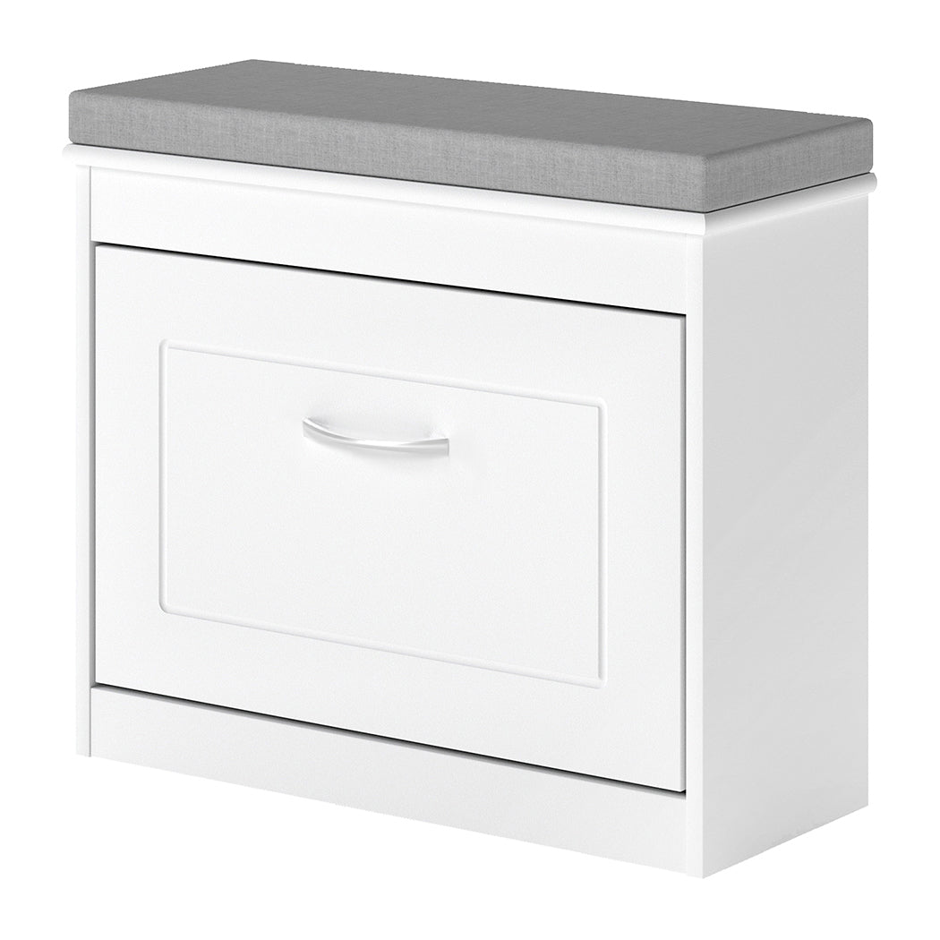 Levede 60cm Shoe Rack Storage Cabinet Bench Cosy Padded Seat Organiser Cupboard-2050056773980786688