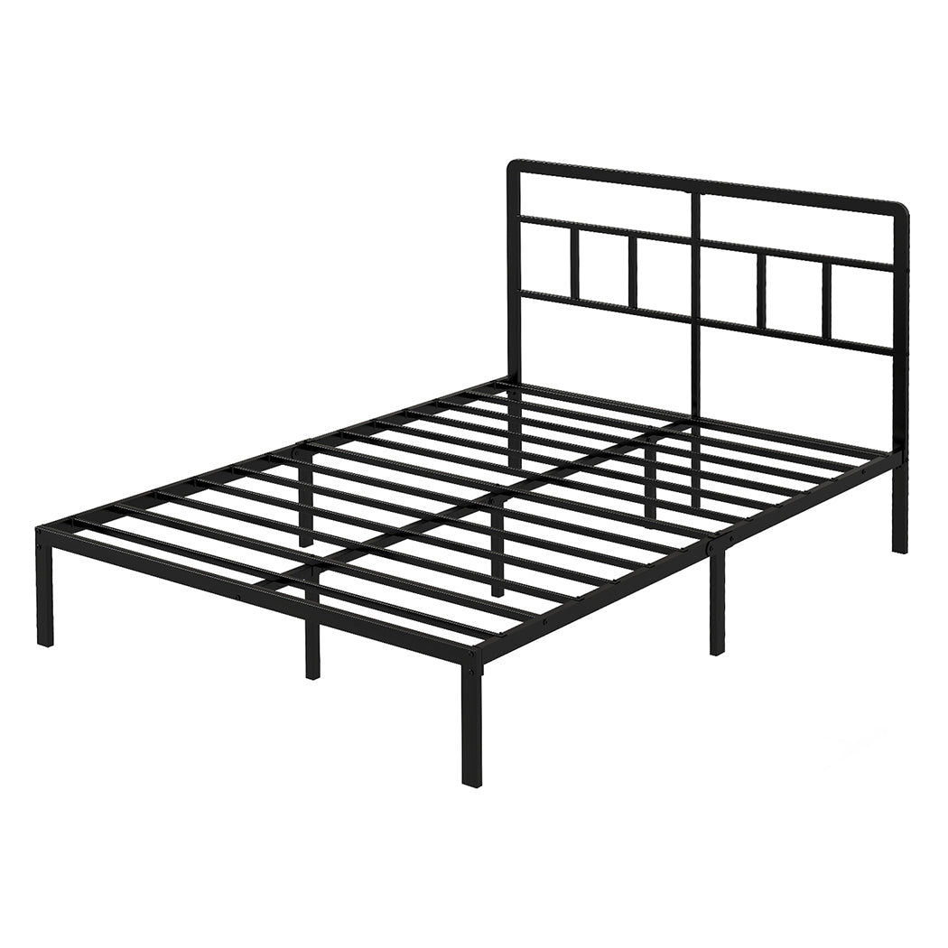 Levede Double Bed Frame Metal Base Platform Headboard Heavy Duty Mass Storage-2065254299260293120