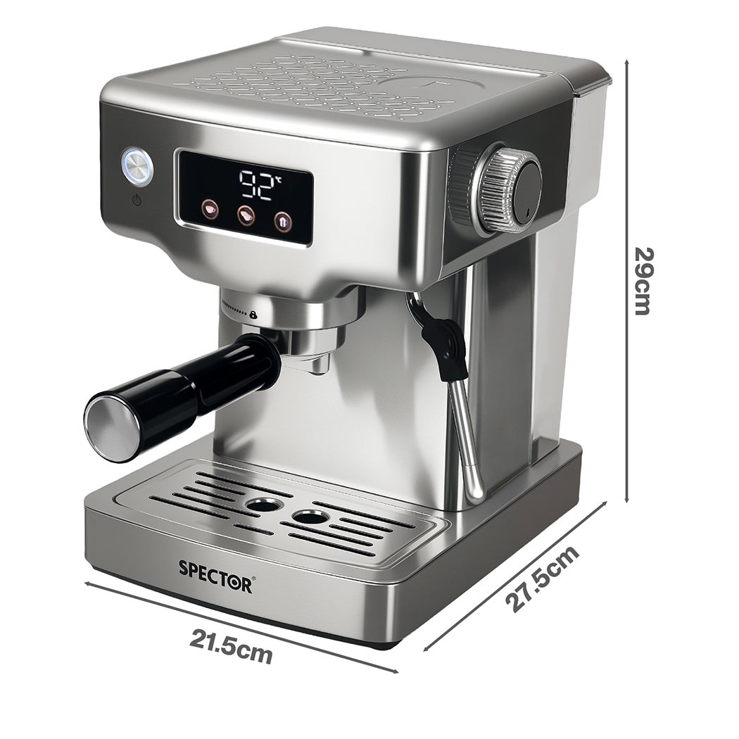 Spector 20 Bar Espresso Coffee Machine Maker Milk Frother Cappuccino Latte Cafe-2065254290078961666