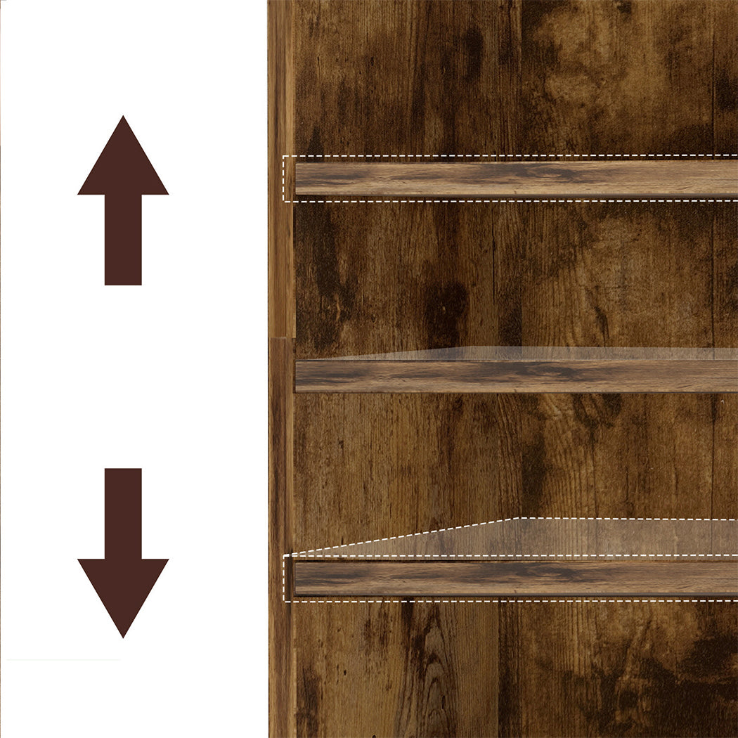 Levede BookShelf Storage Shelves 6 Tier Bookcase Display Unit Organizer Cabinet-2050056761150410755