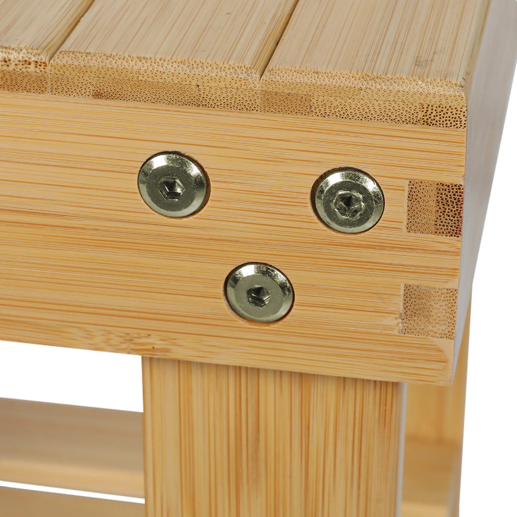 Levede Bamboo Step Stool Small Bedside Stool Non-Slip Footrest Storage Chair-2050056760038920196
