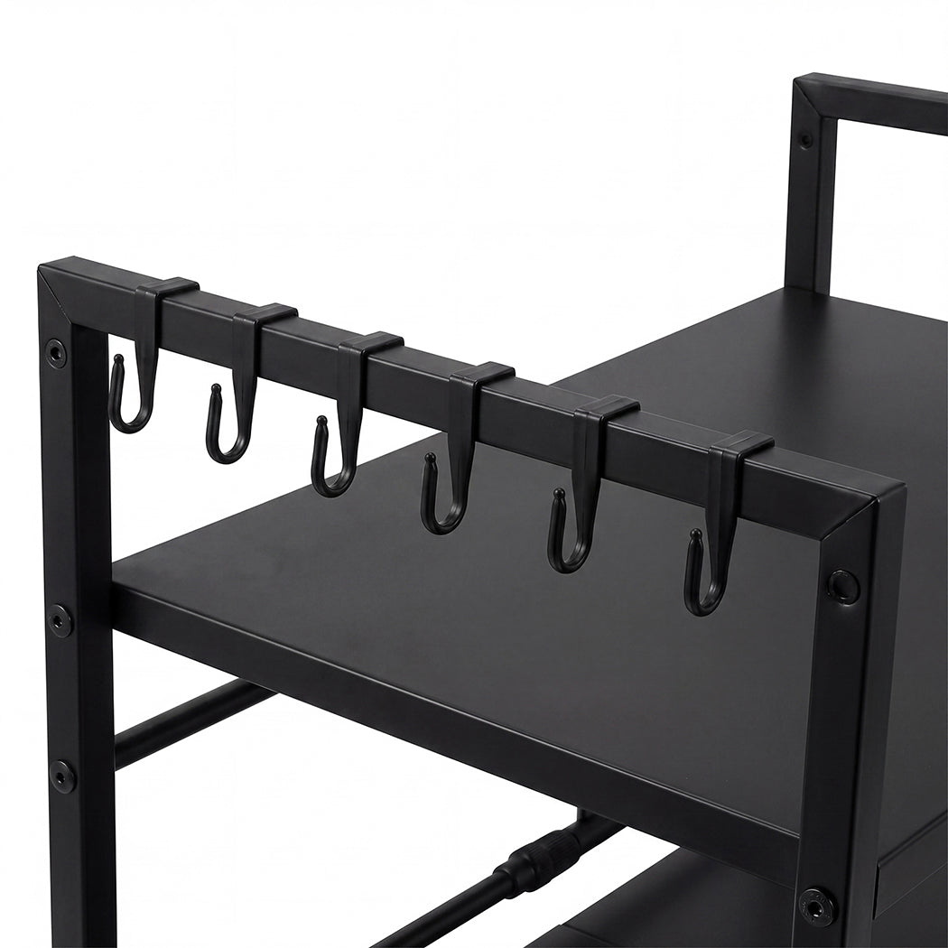Toque Microwave Shelf 3 Tier Adjustable Extendable Kitchen Storage Rack Stand-2061251871129079812