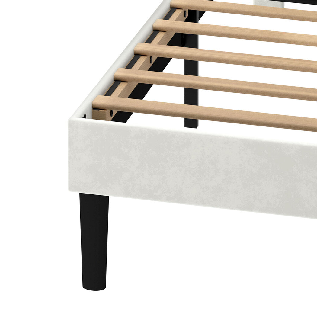 Levede Double Bed Frame Upholstered Adjustable Headboard Platform Mattress Base-2050056771569061892
