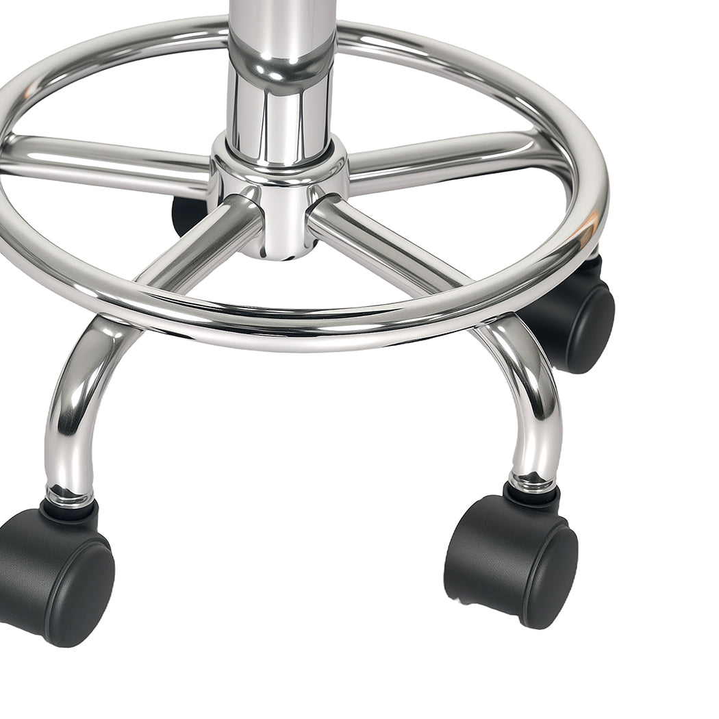 Levede Swivel Office Chair Round Rolling Stools PU Leather Height Adjustable-2065254289445621765