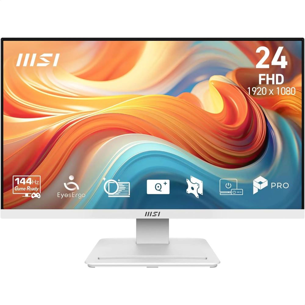 MSI White 24.5" IPS FHD 100Hz Business Monitor Speaker EyesErgo