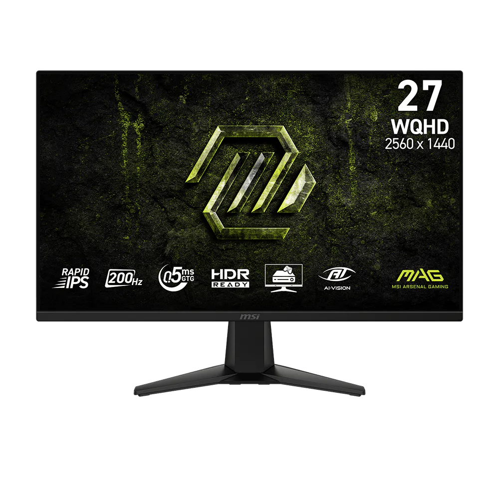 27" QHD Rapid IPS Gaming Monitor - 200Hz Refresh Rate, 0.5ms GtG, G-SYNC Compatible