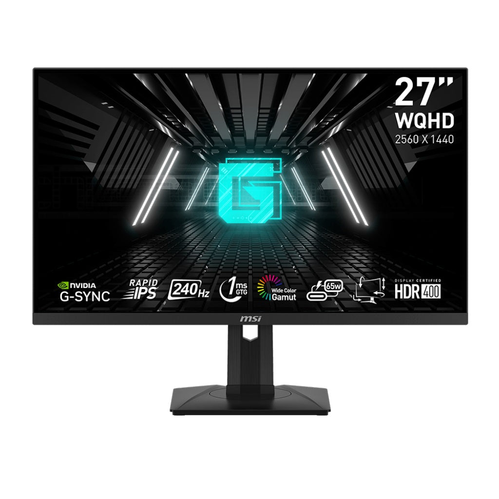 27" WQHD Rapid IPS Gaming Monitor - 240Hz Refresh Rate, 1ms GtG, HDR 400, USB-C