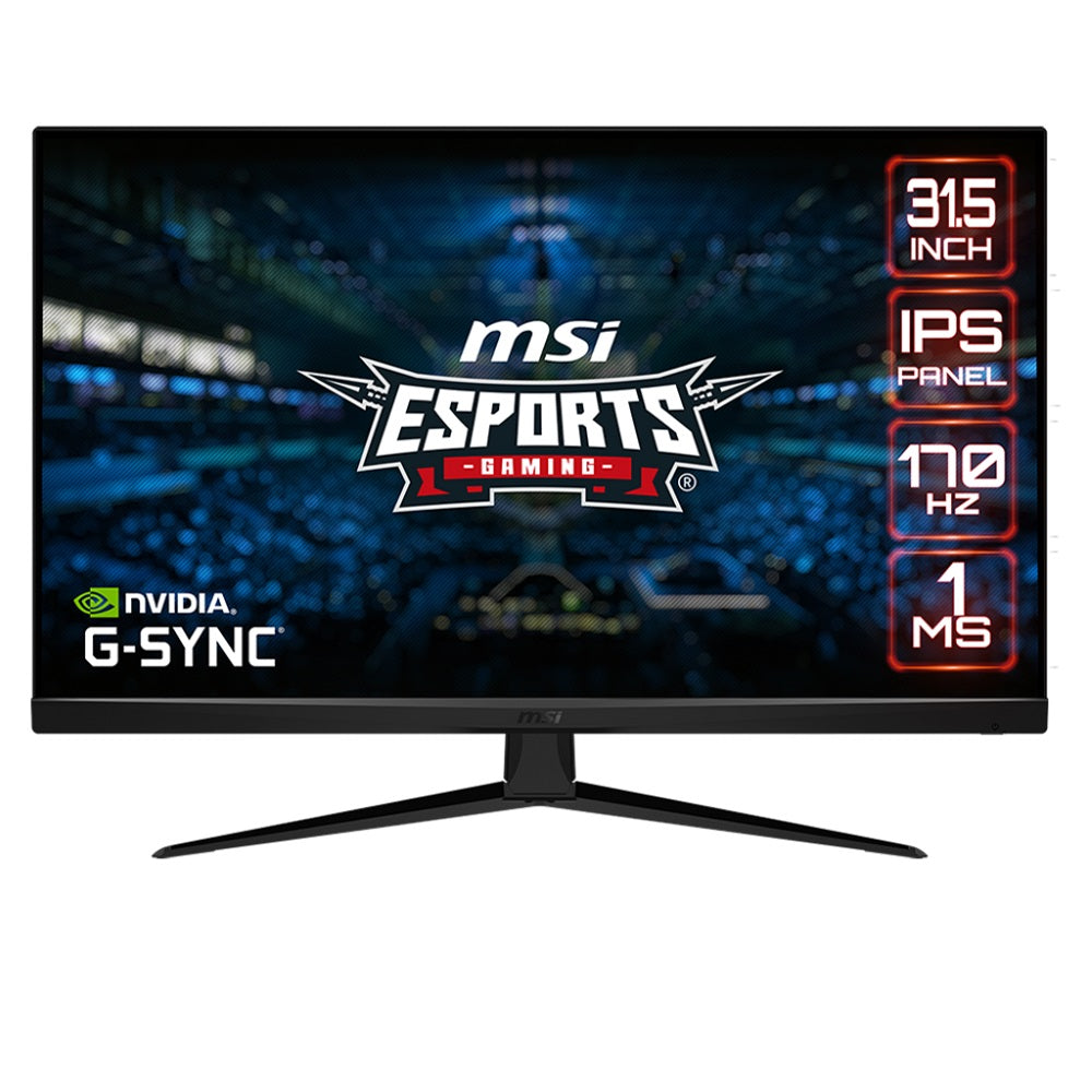 MSI 31.5-Inch QHD IPS Gaming Monitor, 170Hz, 1ms, G-Sync Compatible, FreeSync Premium