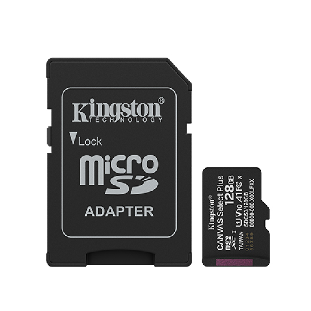 Kingston Canvas Select Plus 128GB microSD Card with SD Adapter