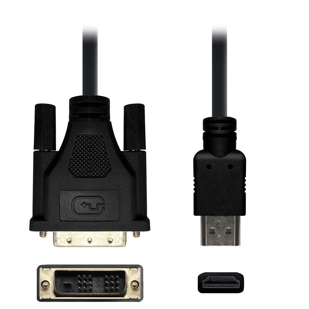Axceltek DVI to HDMI Cable 2M Male to Male Gold Plated Connectors