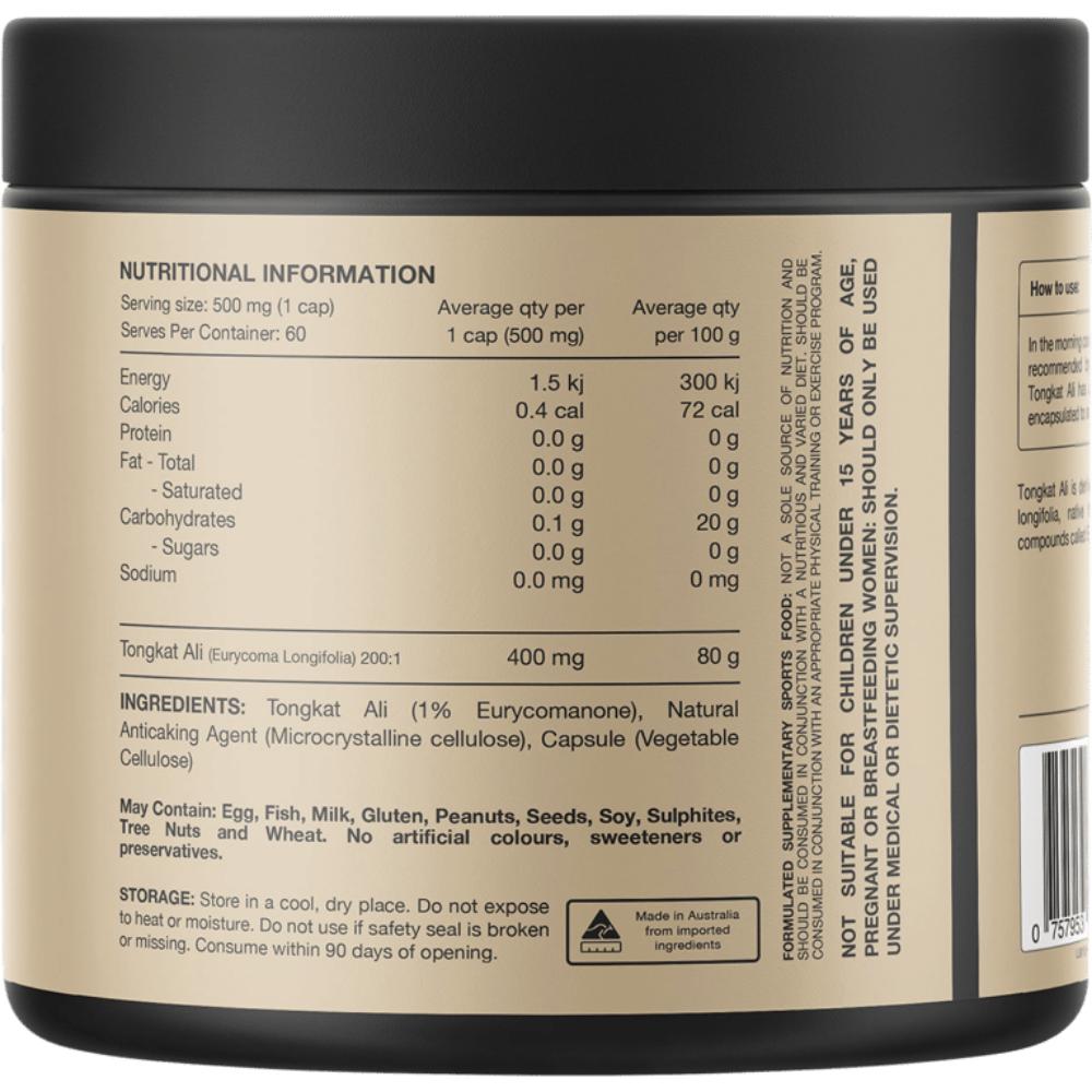 Switch Nutrition Tongkat Ali 100% Pure Tongkat Ali 60 Caps