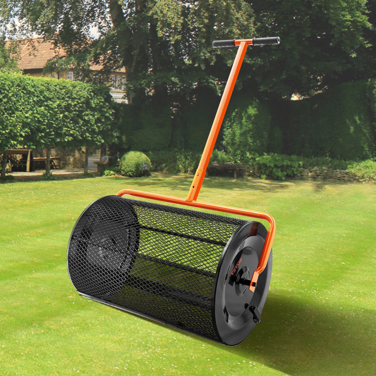Compost Spreader Peat Moss Spreader 24" for Lawn and Garden Use