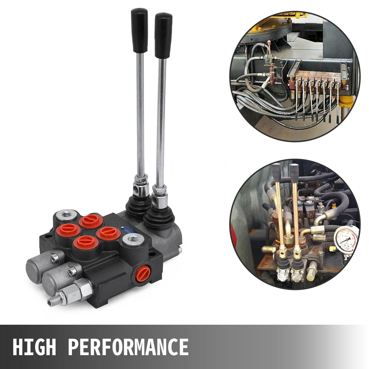 Hydraulic Valve 2-Spool Directional Control 11GPM Double Acting Tractors