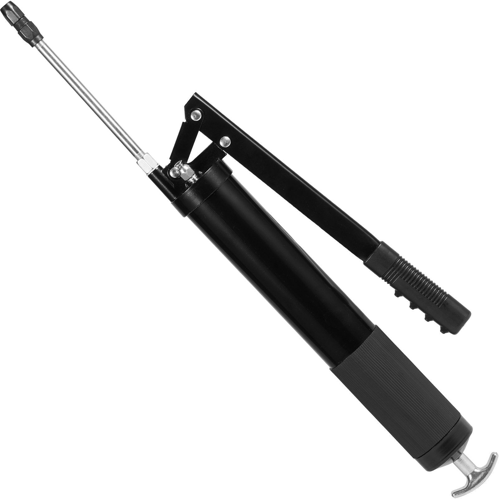 Grease Gun Kit 10000 PSI 20oz Lever Action with Hose Couplers Straight Pipe