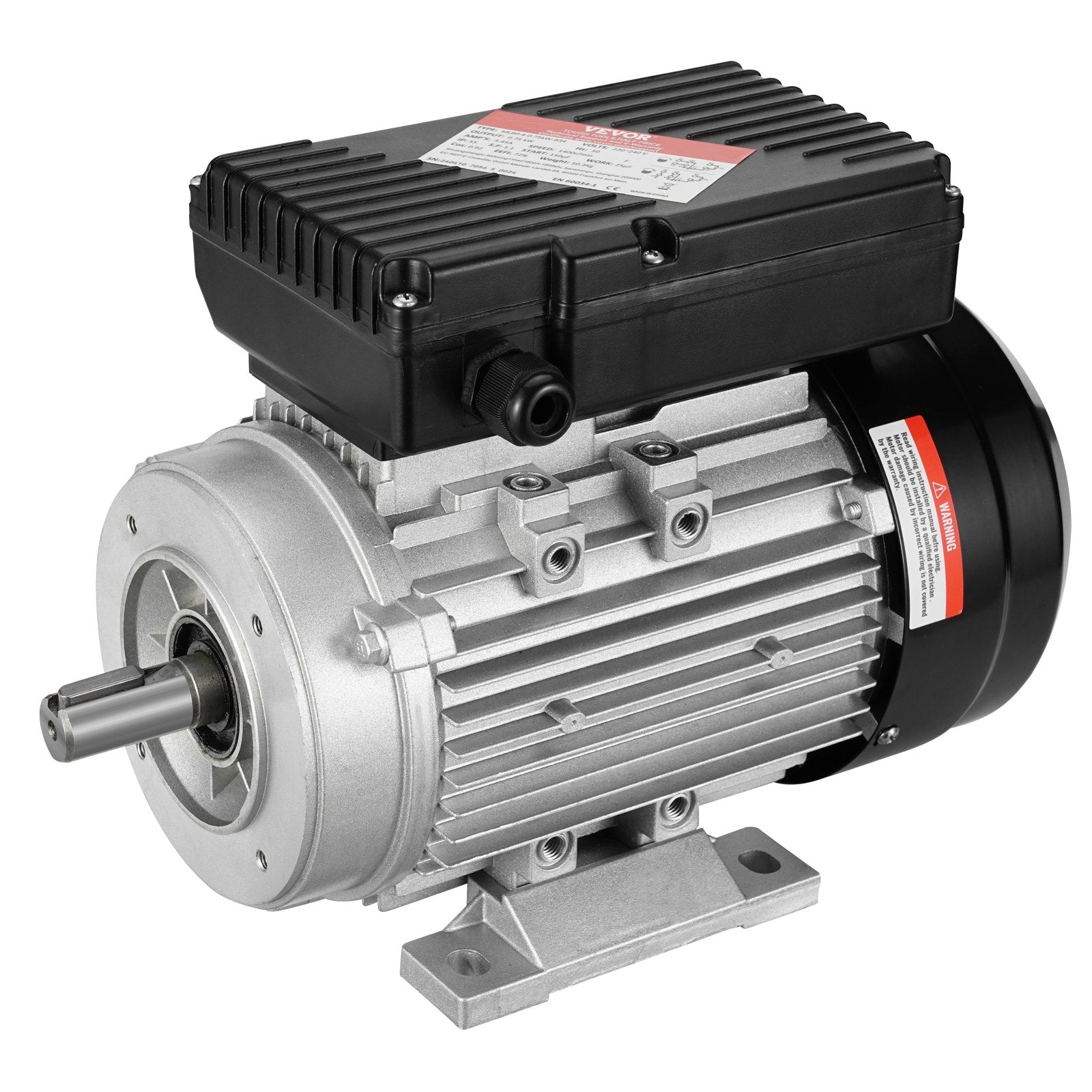 Electric Motor 0.75KW 1400rpm AC 220-240V 5.45A B34 Frame with 19mm Shaft