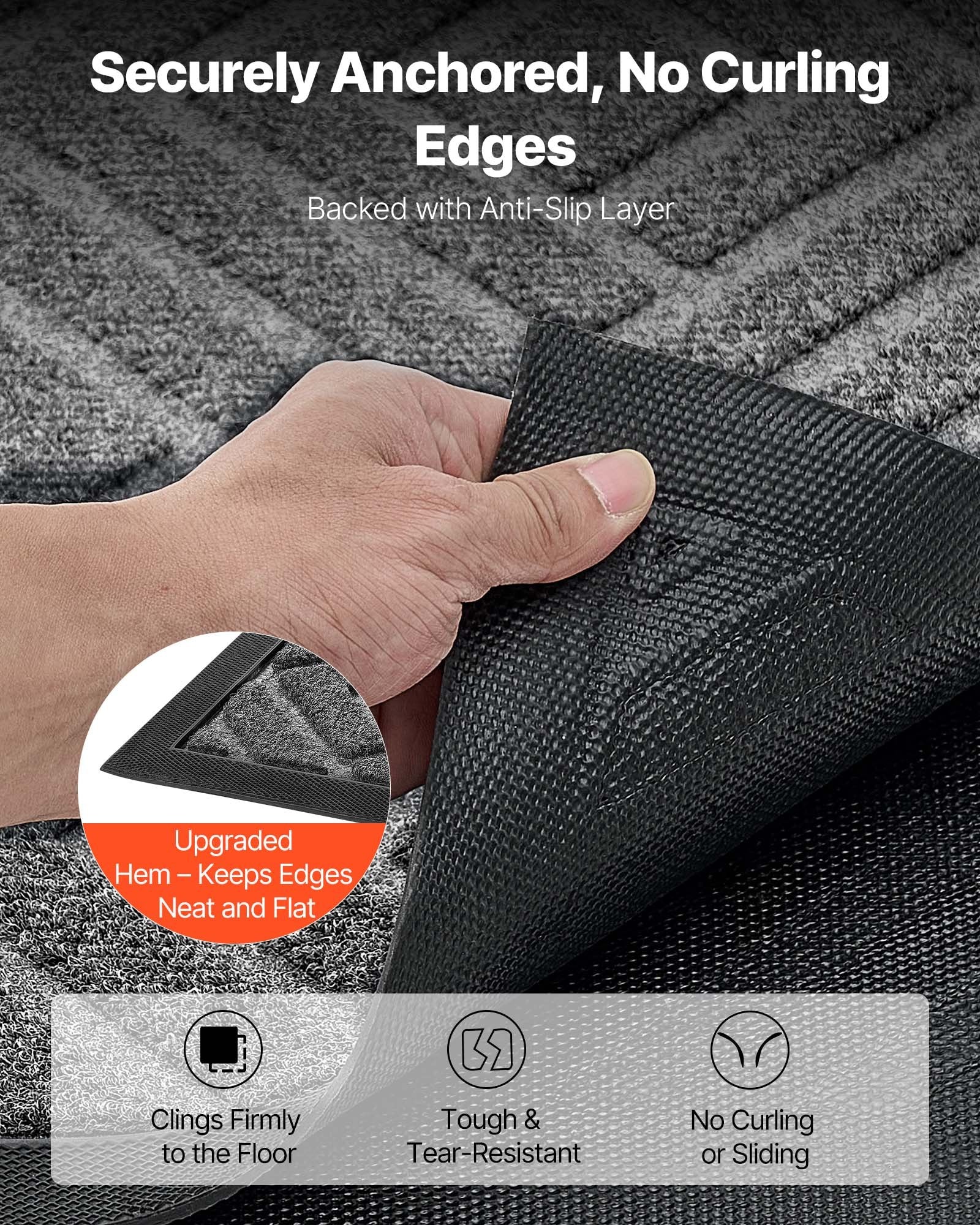 Front Door Mat 1562x914mm Commercial Indoor Outdoor TPE Heavy Duty Washable Grey