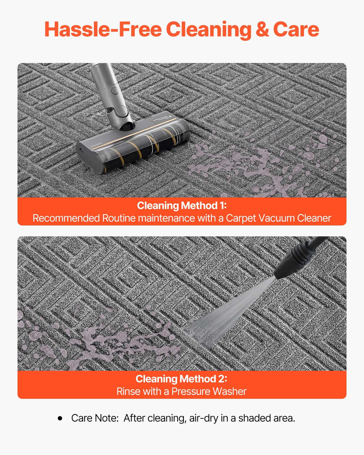 Front Door Mat 1562x914mm Commercial Indoor Outdoor TPE Heavy Duty Washable Grey