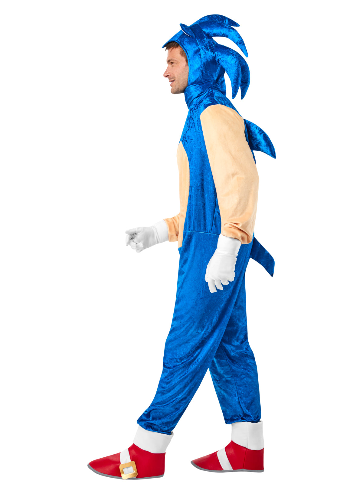 Sonic Costume for Adults Jumpsuit with Headpiece Gloves Shoe Covers Cosplay