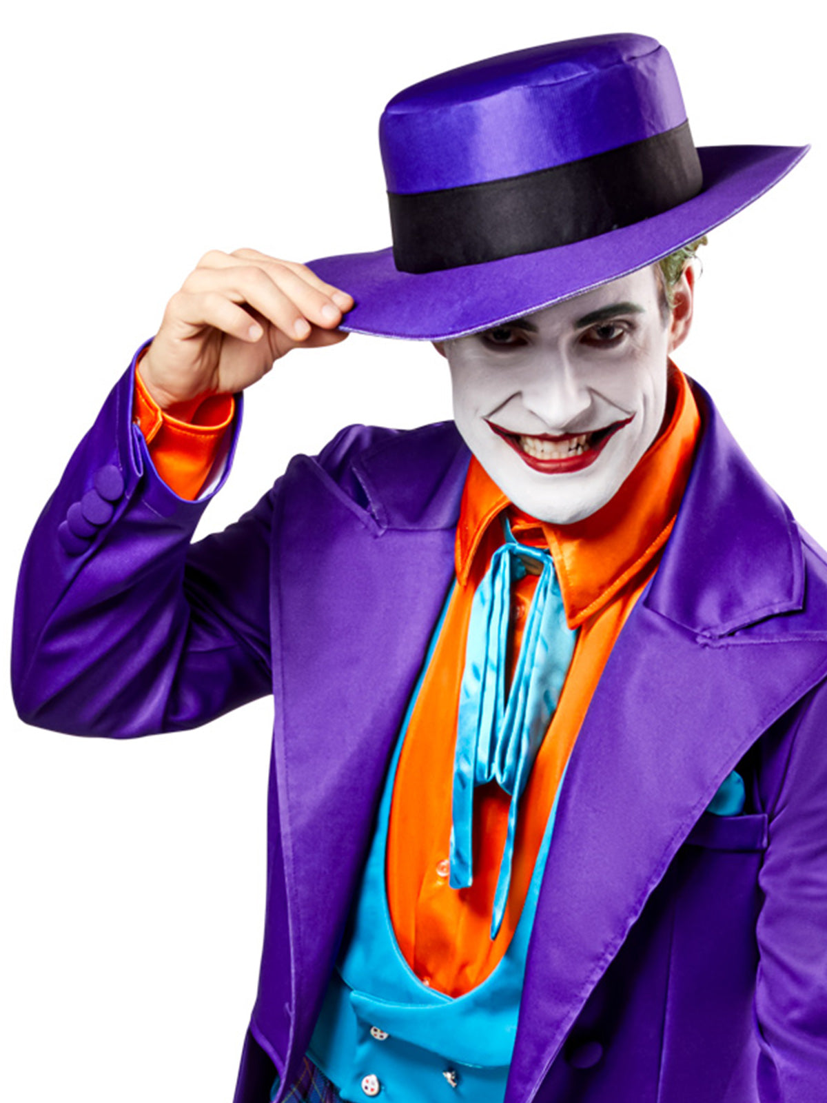 Deluxe Joker Halloween Costume for Adults Purple Suit