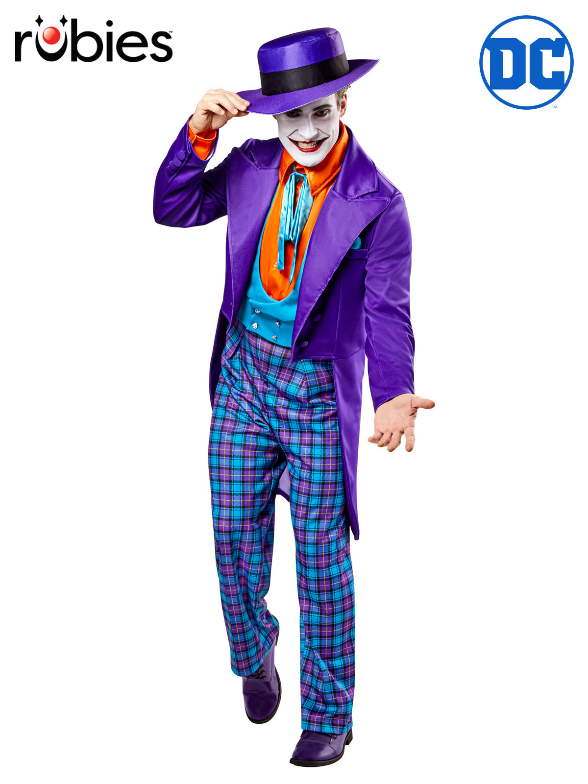 Deluxe Joker Halloween Costume for Adults Purple Suit