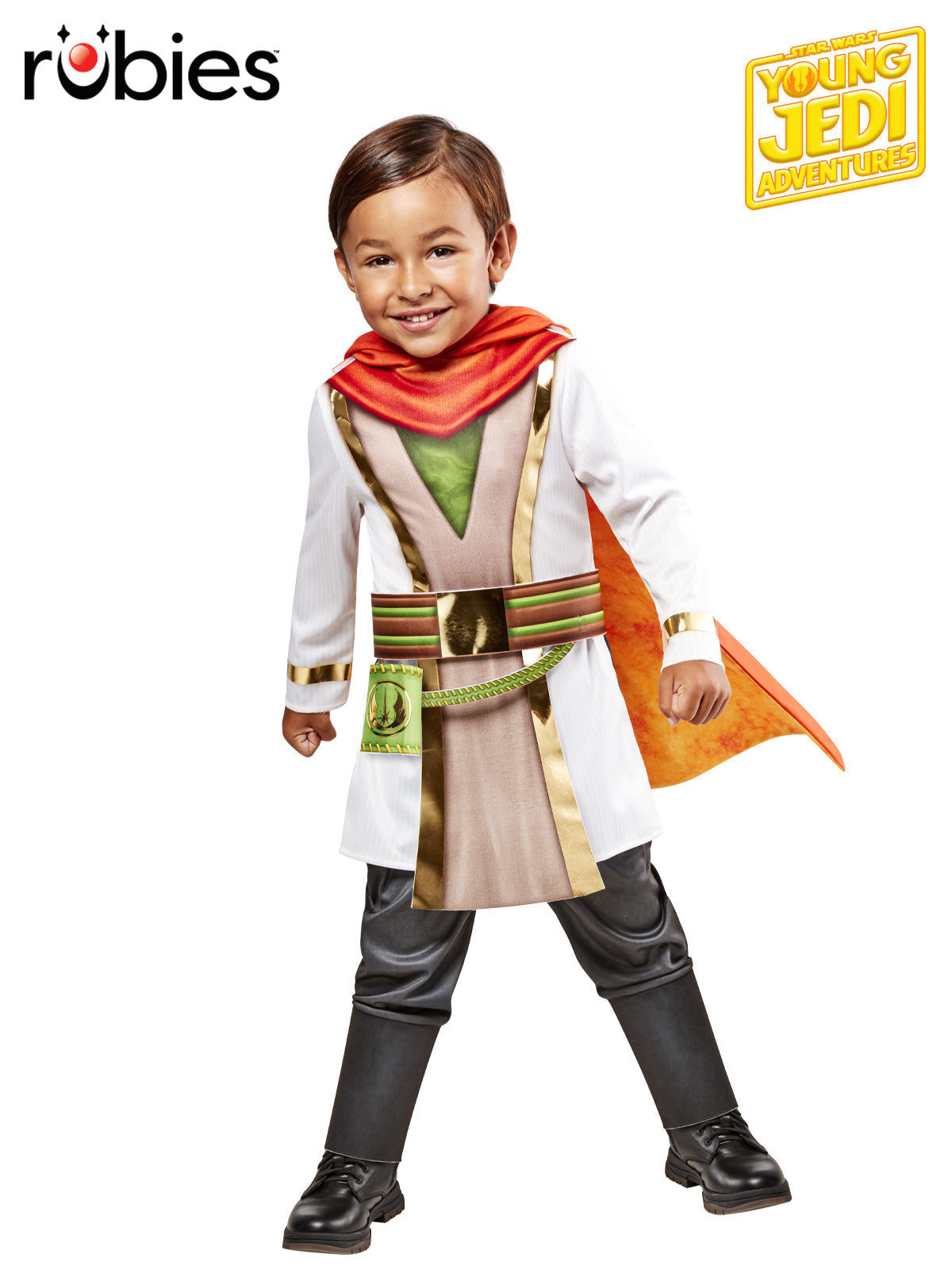 Star Wars Young Jedi Adventures Hooded Jumpsuit Costume with Cape and Gloves – Green