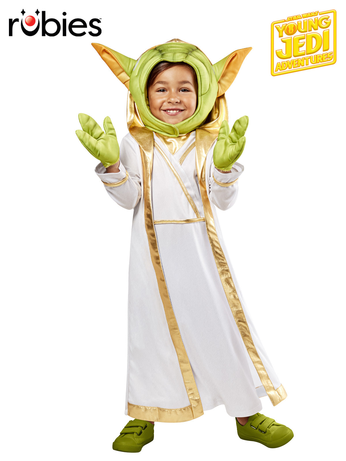 Yoda Young Jedi Deluxe Costume Child Robe with Hood Gloves and Headpiece