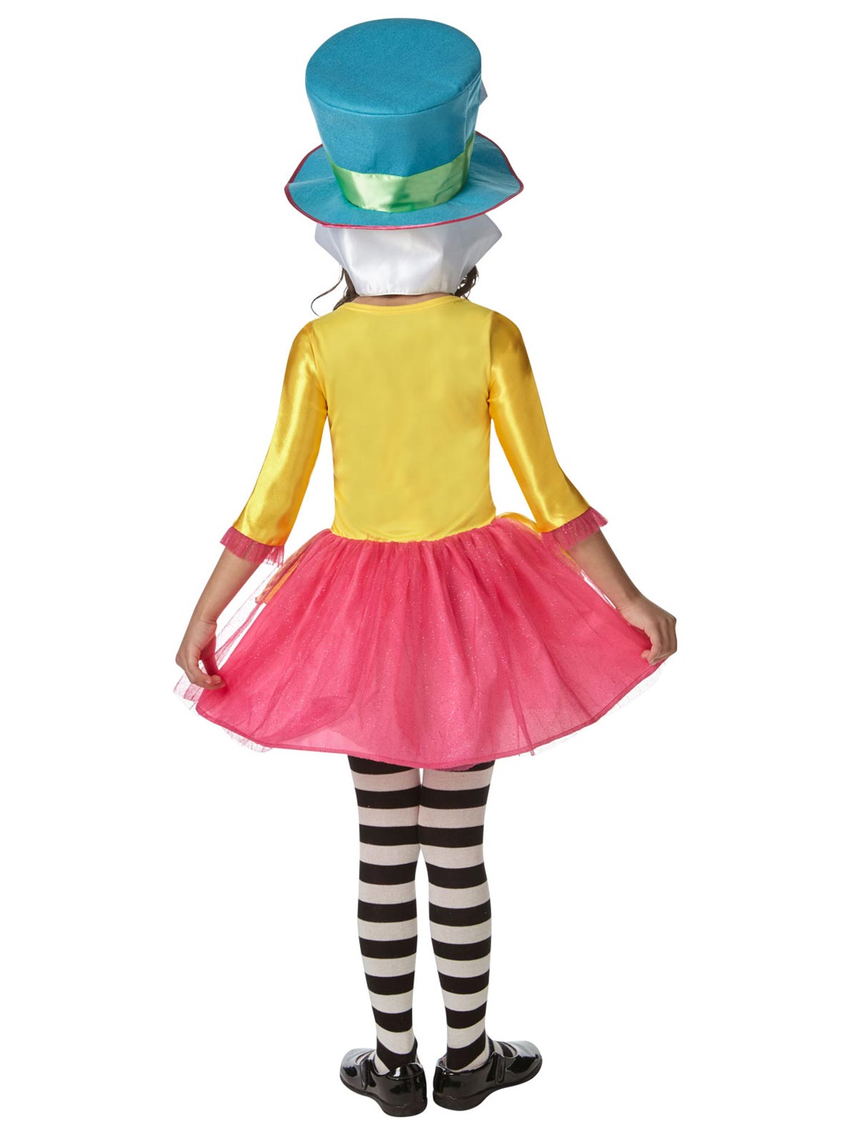 Mad Hatter Deluxe Costume Child Alice in Wonderland Dress with Hat and Bow