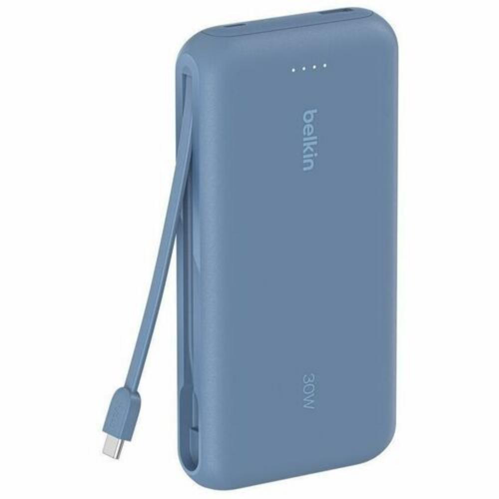 Belkin BoostCharge Power Bank with Integrated USB-C Cable Blue