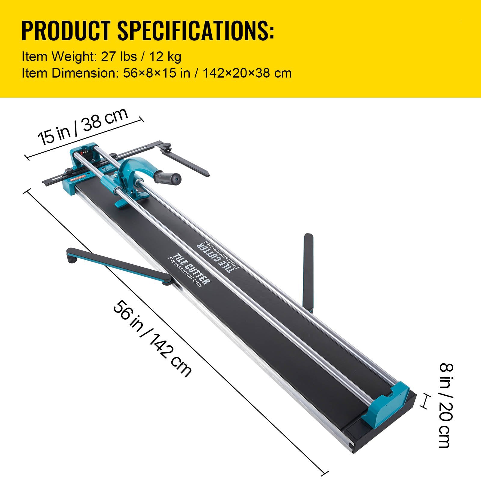 Manual Tile Cutter 1200mm Cutting Machine with Laser for Ceramic
