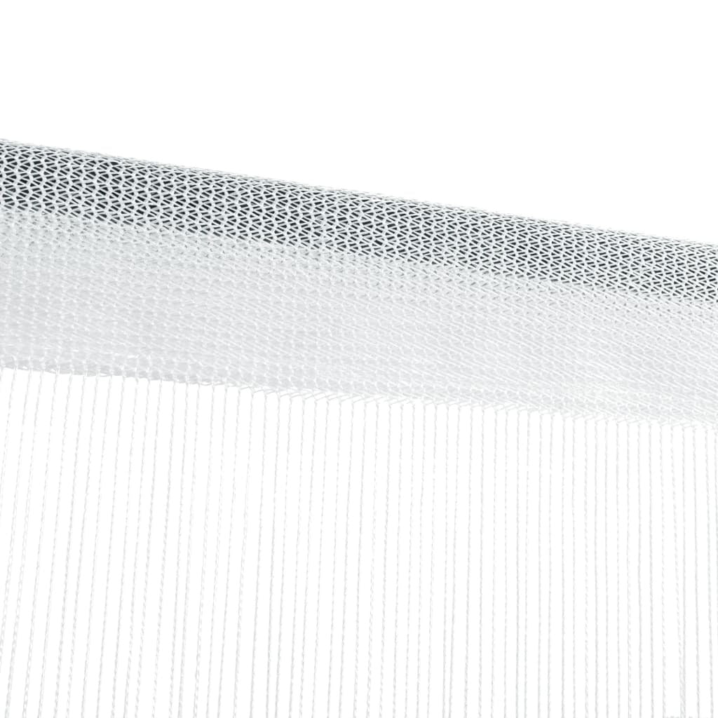String Curtains 2 pcs 100x250 cm White