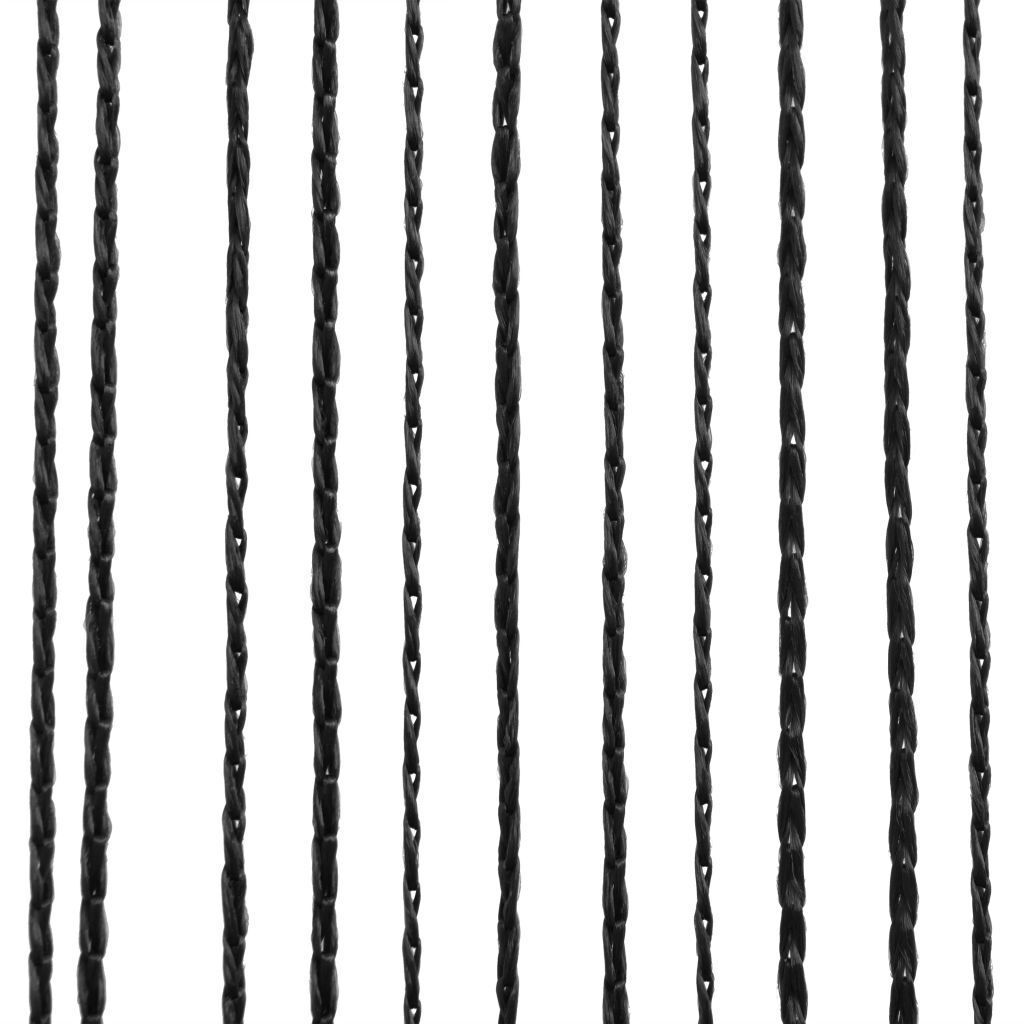 String Curtains 2 pcs 100x250 cm Black