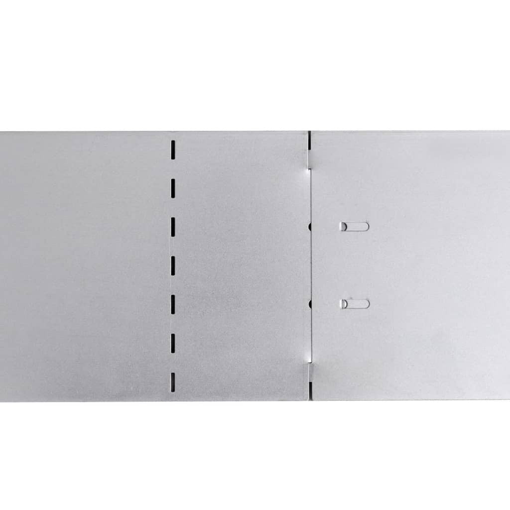 Set of 5 Flexible Lawn Fence Galvanised Steel 100 x 14 cm