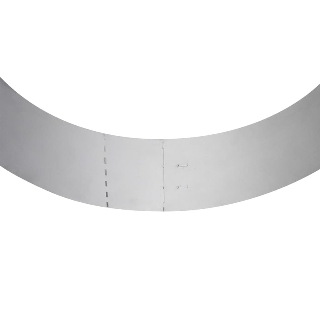 Set of 5 Flexible Lawn Fence Galvanised Steel 100 x 14 cm