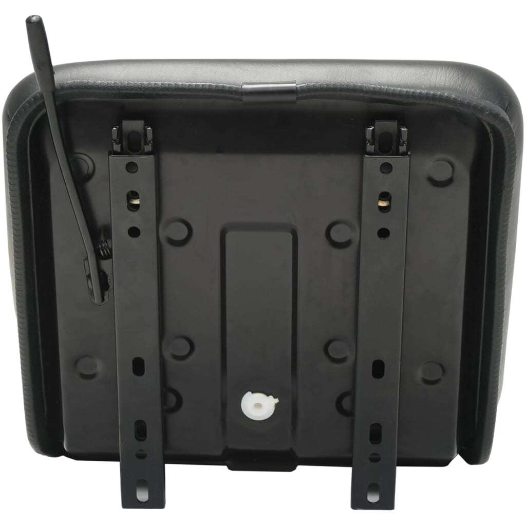 Universal Tractor Seat Black PVC Steel Frame Adjustable Slide Drain Hole