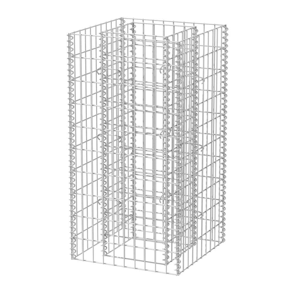Gabion Raised Bed 50x50x100cm Galvanised Steel Garden Planter Basket Border