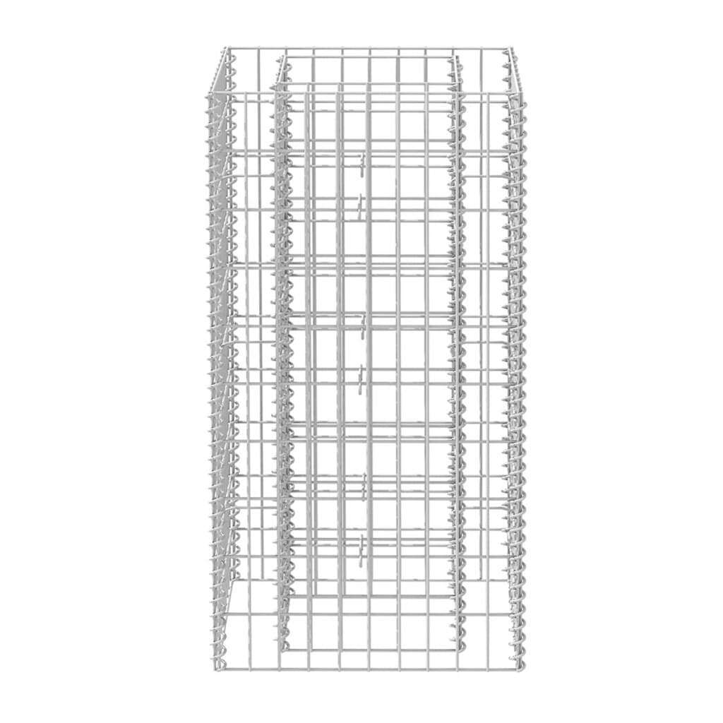 Gabion Raised Bed 50x50x100cm Galvanised Steel Garden Planter Basket Border