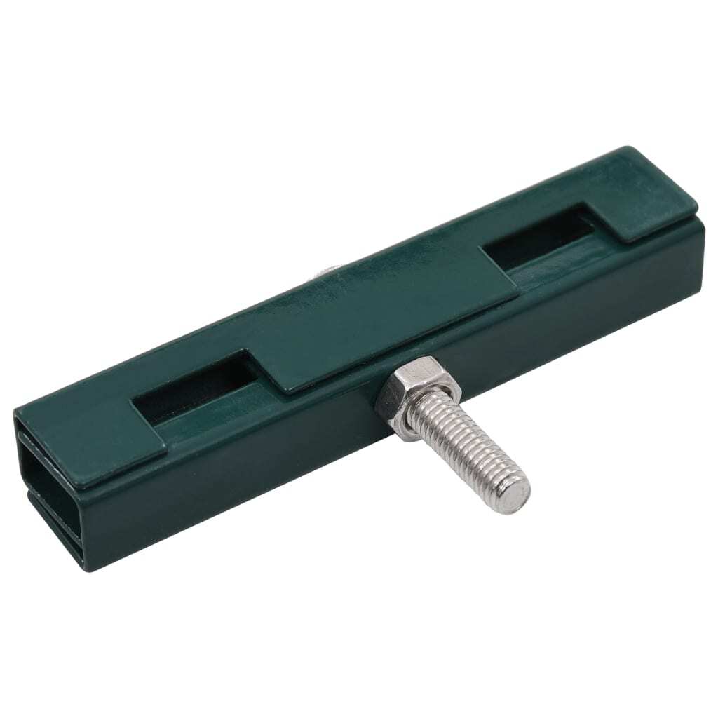 Garden U Mat Connector 10 Sets Green Galvanised Steel Mesh Panel Clip Fence