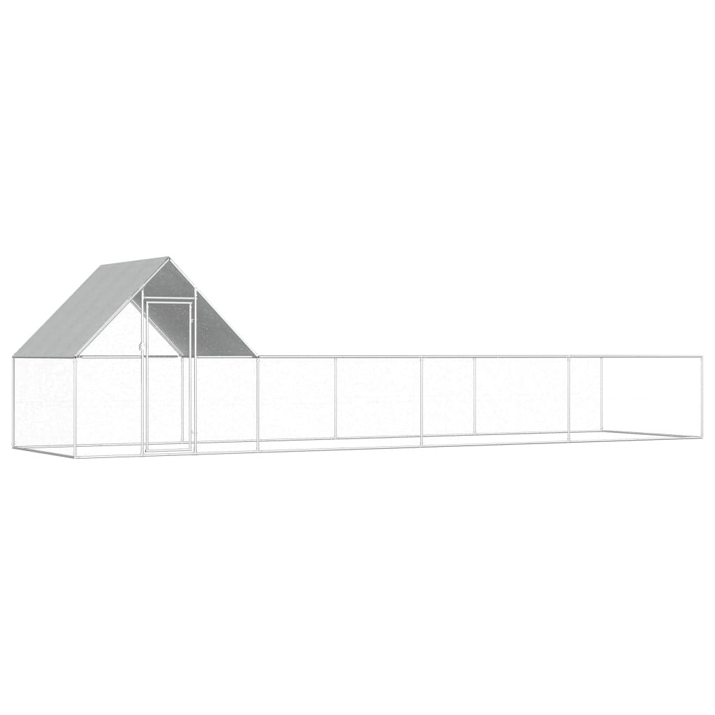 Chicken Coop Galvanised Steel Hen House Poultry Run Cage Enclosure
