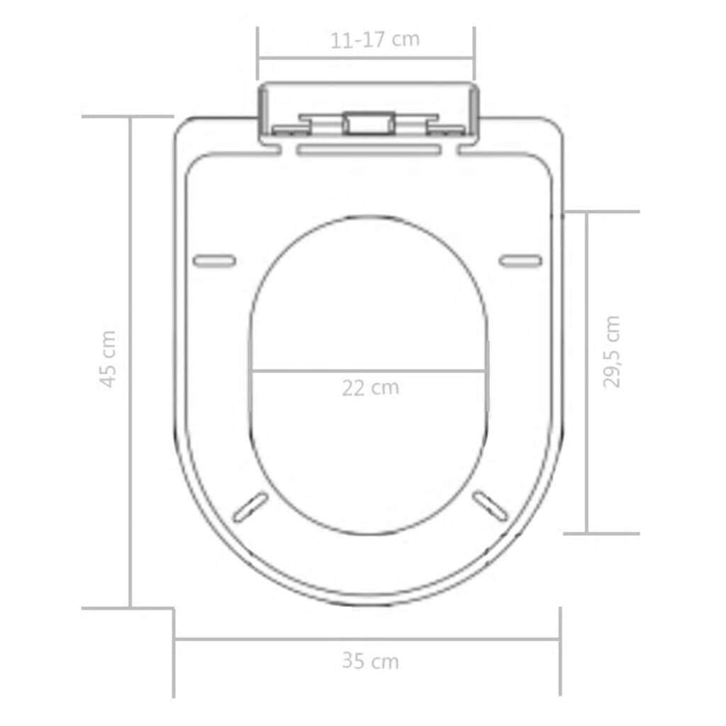Soft Close Toilet Seat Quick Release Black Polypropylene Bathroom WC