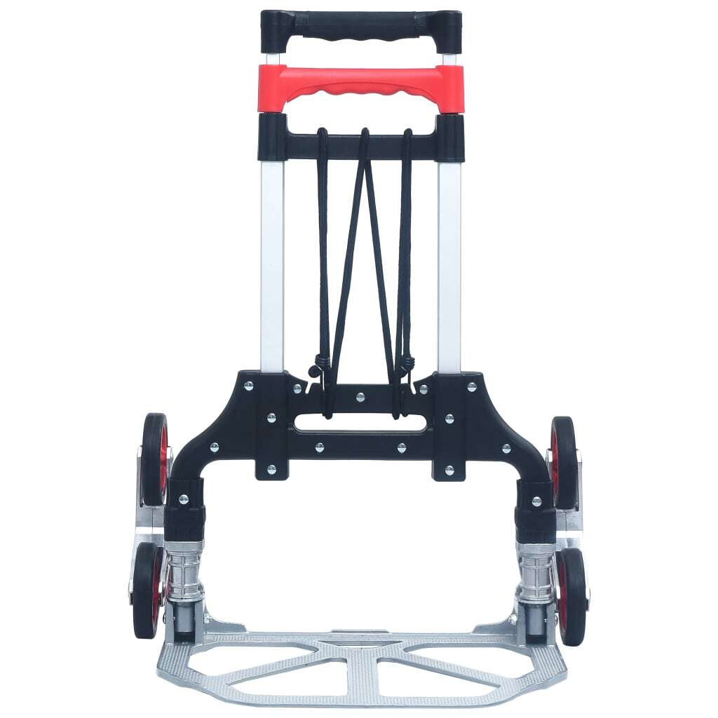Foldable Stair Climbing Trolley 70kg Aluminium Hand Truck Cart Silver