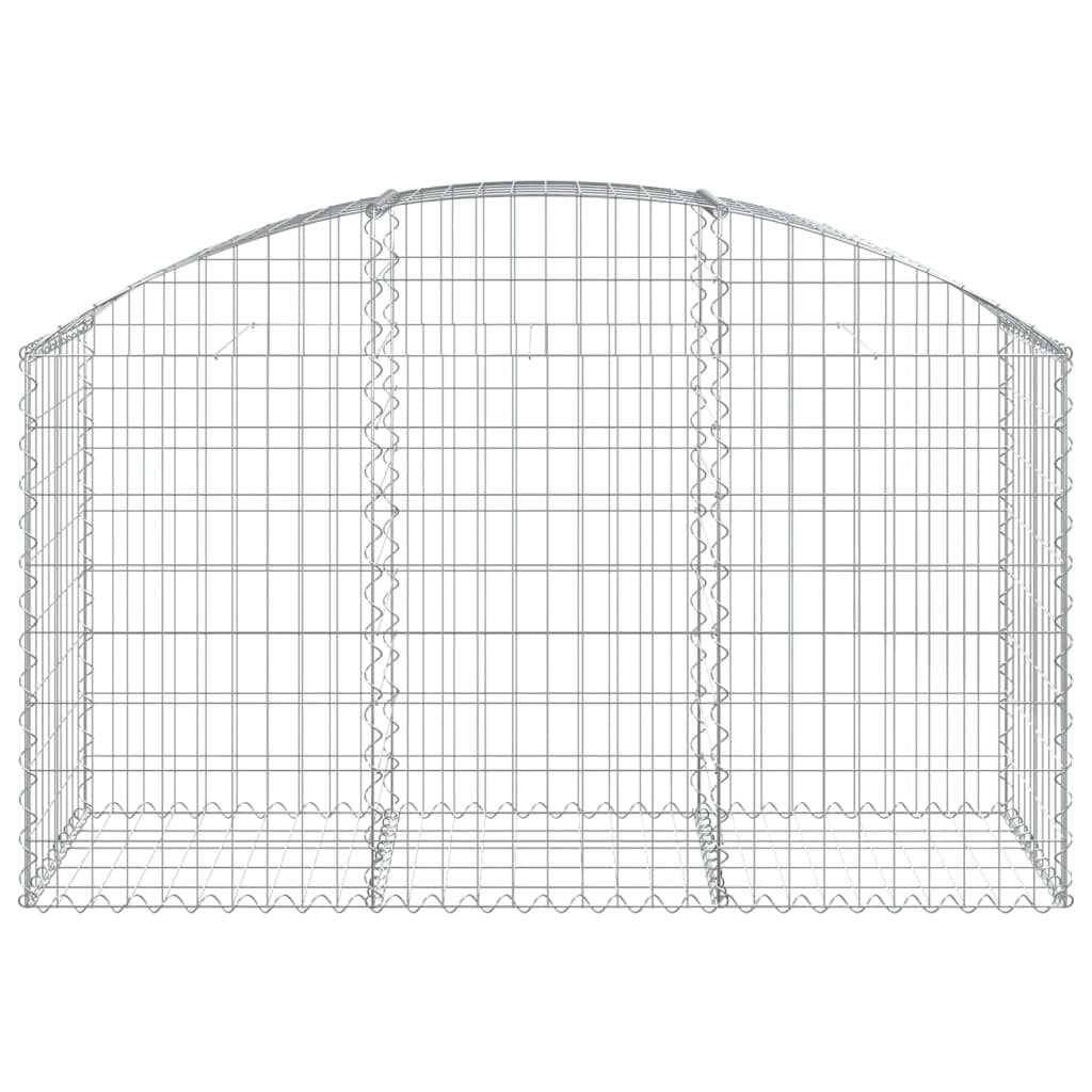 Arched Gabion Basket 150x50x80/100cm Galvanised Iron Garden Wall Stone Cage
