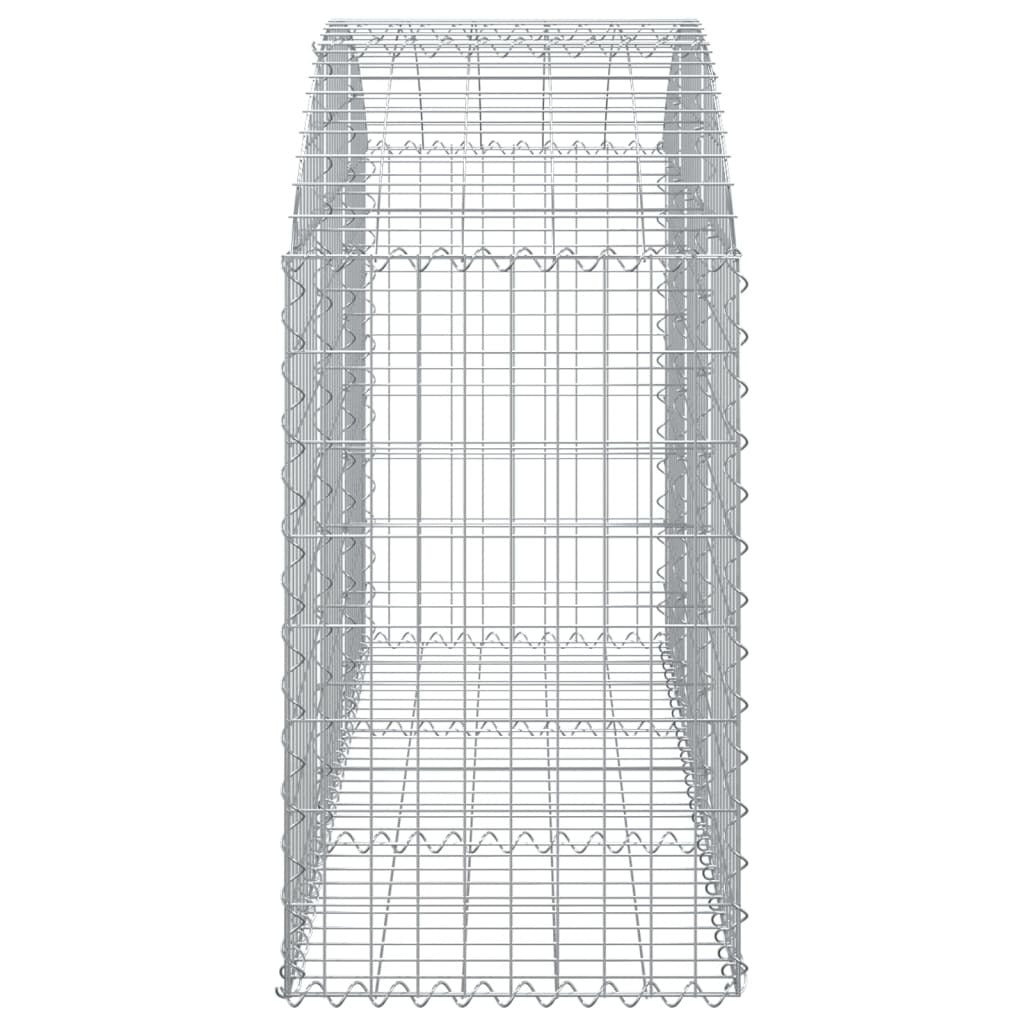Arched Gabion Basket 150x50x80/100cm Galvanised Iron Garden Wall Stone Cage