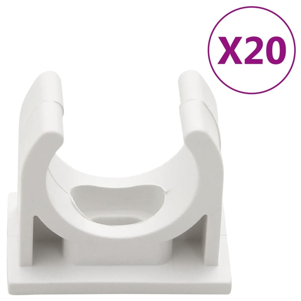 Cable Trunking with Clips 20mm x 10m PVC Cord Cover Wall Wire Concealer