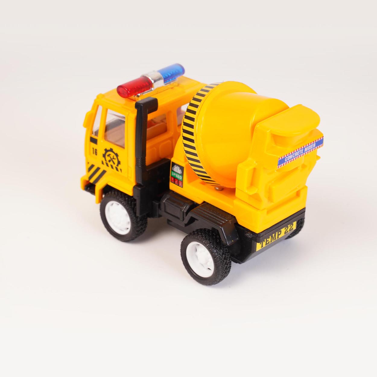 Concrete Mixer Toy Truck with Pull Back Action and Rotatable Mixer Drum