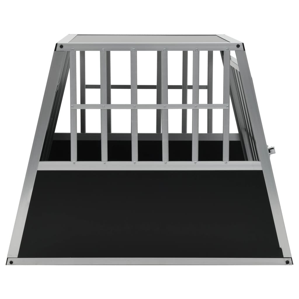 Dog Cage with Single Door Car Travel Crate Pet Carrier Aluminium MDF