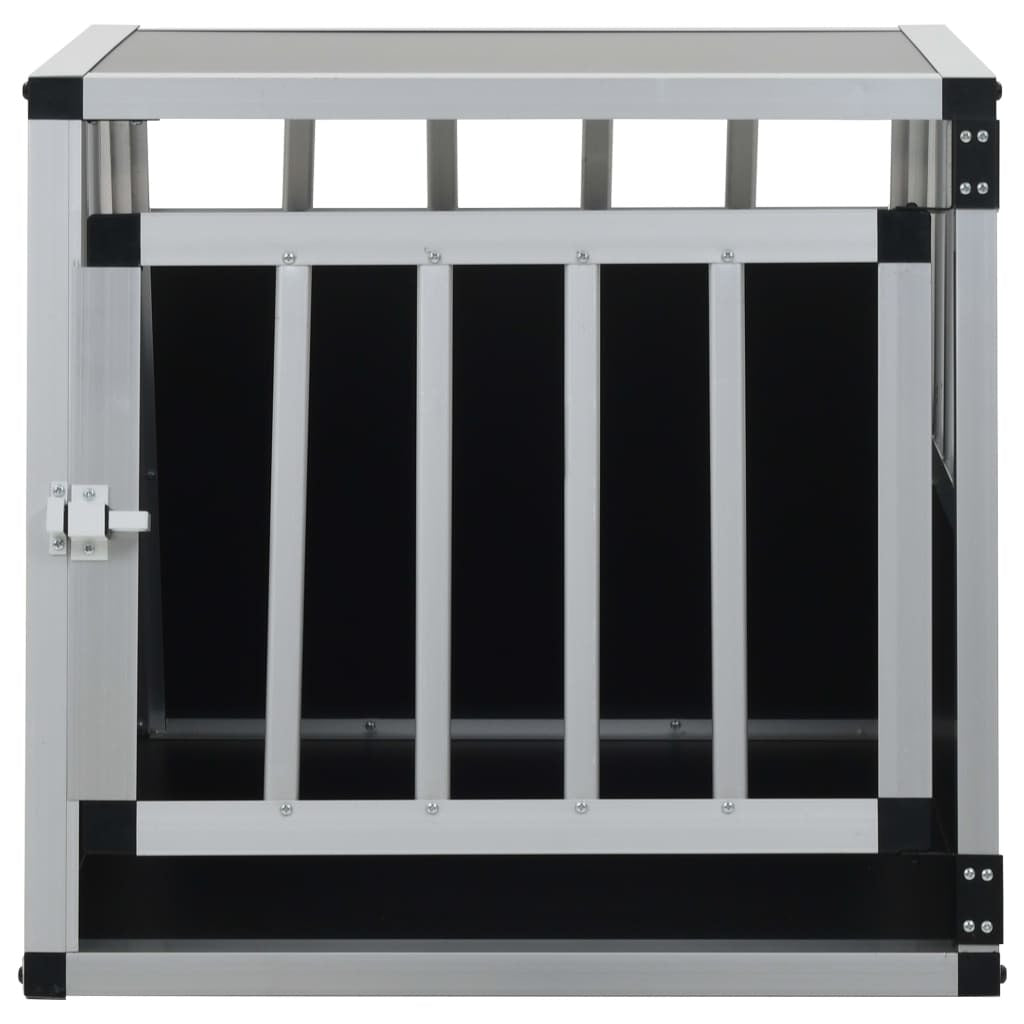 Dog Cage Single Door 54x69x50cm Aluminium Car Travel Crate Pet Carrier