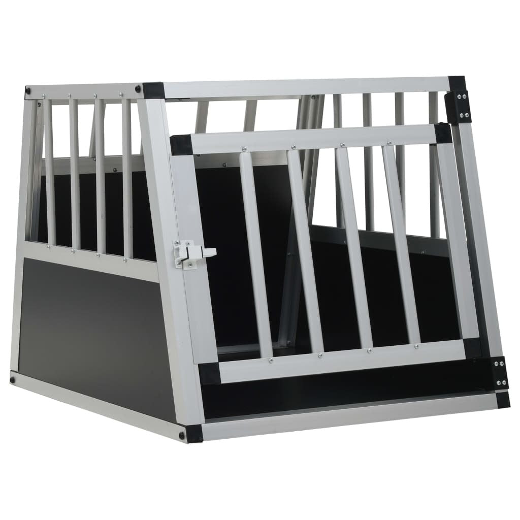 Dog Cage Single Door 54x69x50cm Aluminium Car Travel Crate Pet Carrier