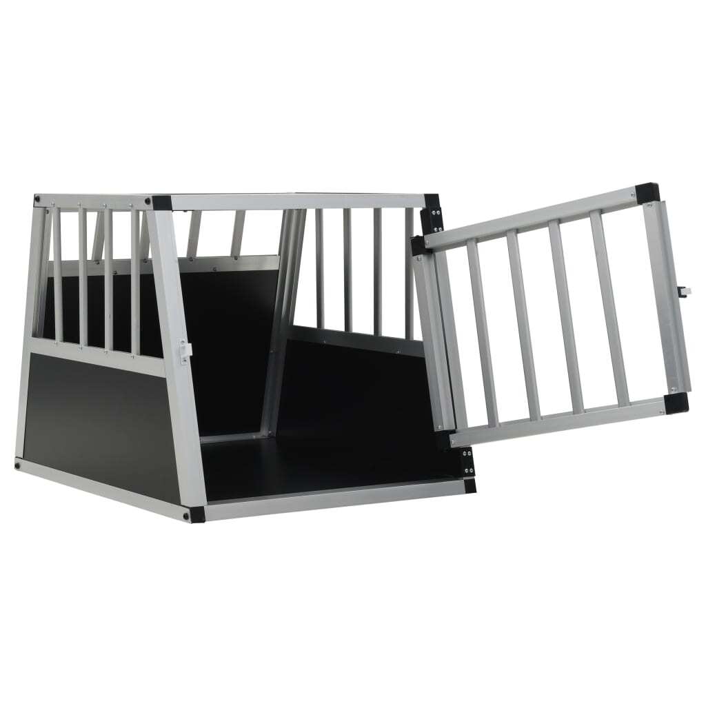 Dog Cage Single Door 54x69x50cm Aluminium Car Travel Crate Pet Carrier