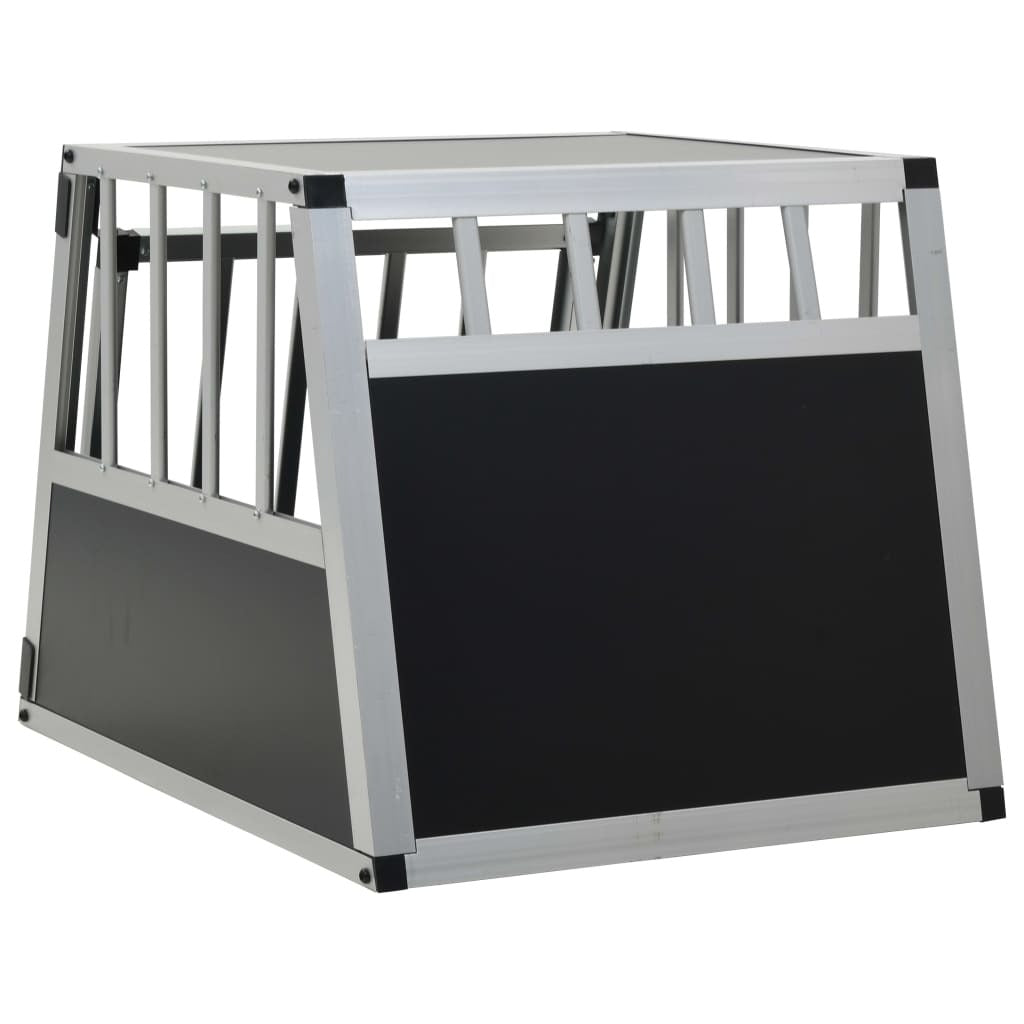 Dog Cage Single Door 54x69x50cm Aluminium Car Travel Crate Pet Carrier
